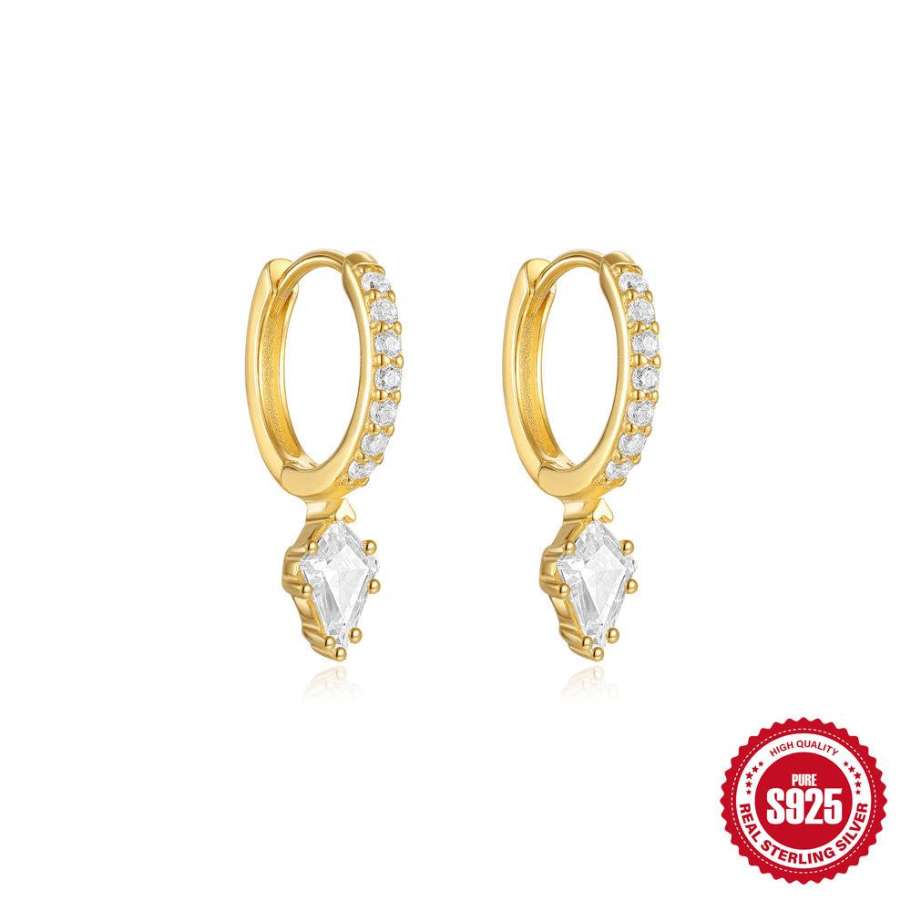 French Retro Earrings Light Luxury Fashion Temperament Elegant Geometric Round Love Tassel S925 Sterling Silver Opal Ears