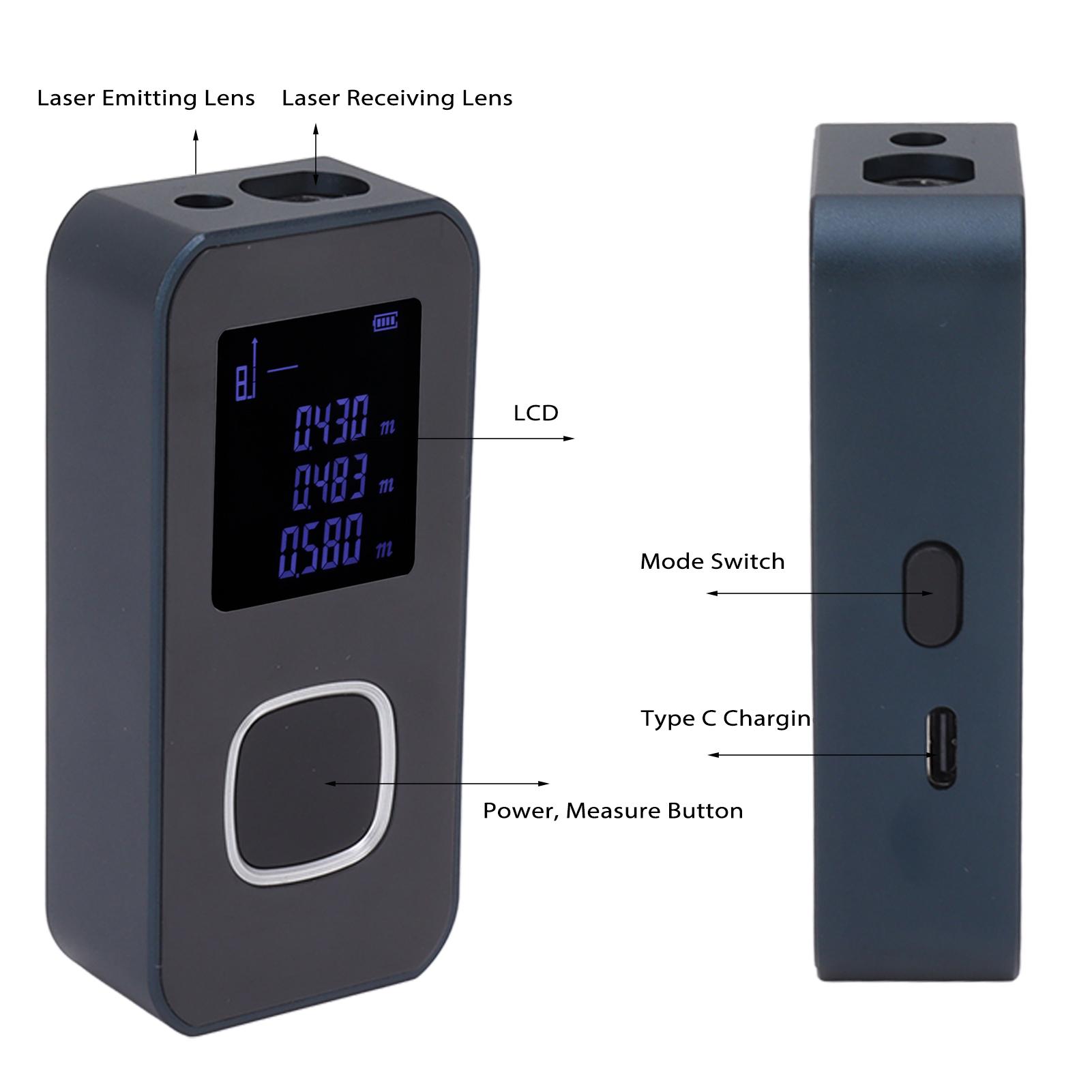 

Ручной лазерный измерительный инструмент, мини-инфракрасный измерительный прибор для измерения площади, высоты окна, размера дивана