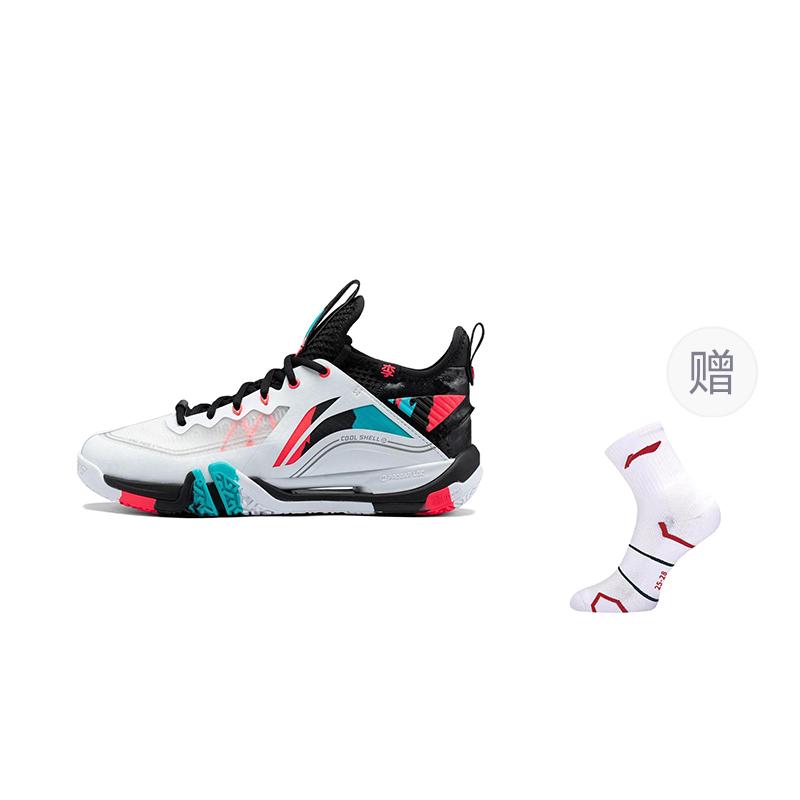 Li Ning Saga IIPro 2 Pro Antidérapantes, Résistantes à l'abrasion, Respirantes Mi-hautes Chaussures de Badminton Unisexe AYAT003-2