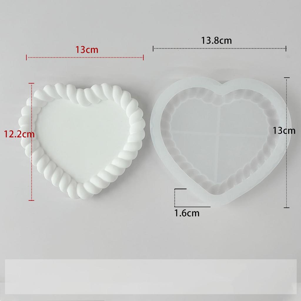 Bubble Storage Tray Silicone Mold DIY Resin Plaster Cement Gift Casting Mould Round Flower Cloud Heart Shape Coaster Home Decor