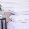 Down-Filled Pillow №904 DeLuxe White HAND MADE — 70% Down, 30% Feather, Fill Power 500, Medium.
