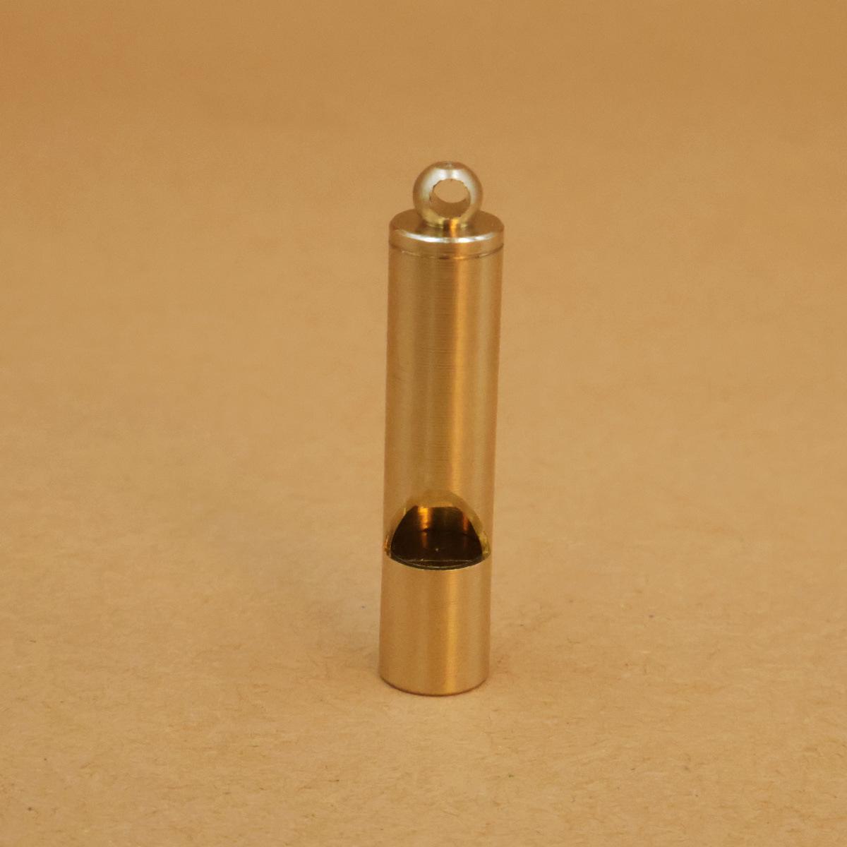 Portable Outdoor Survival Brass Whistle Keychain