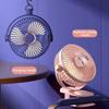 Rechargeable Mini Clip Fan USB Wireless Ceiling Fan LED Night Light Fan  for Home Camping Office
