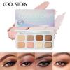 8-Color Waterproof Blush Eye Shadow Palette Make-up for Women Shimmering Pink Long-Lasting Glitter Finish Rare Beauty Cosmetics