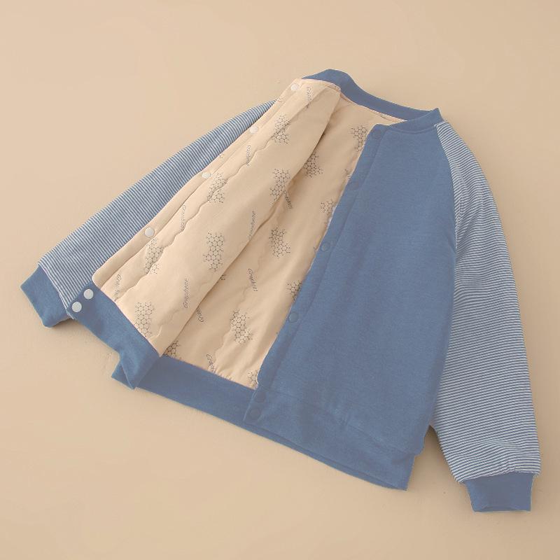 Children's Four-Layer Cotton Coat with Wool Lining - Warm, School Uniform Jacket for Boys and Girls