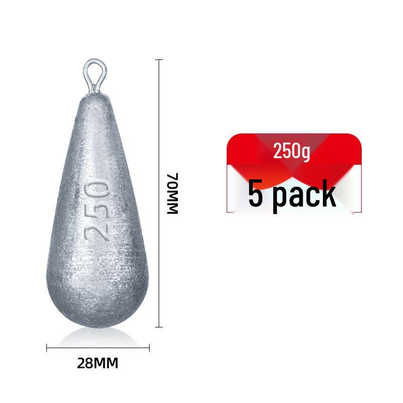 Aluminum Anti-Snagging Water-Drop Sinker for Long-Distance Off-Bottom Raft Fishing