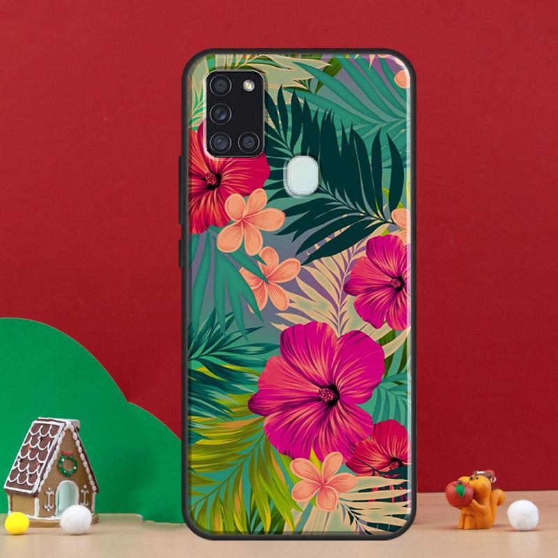 Tropical Aloha Hibiscus  Pattern Cover For Samsung Galaxy A54 A34 A14 A32 A12 A22 A52 A72 A13 A33 A53 A50 A52S A51 A71 Back Case