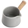 Side Handle Fair Cup Japanese Style Ice Gray Smoky Gray Glaze Fair Mug Porcelain Tea Seafood Tea Ware Fair Cup Tea Infuser