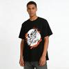 Dark Style Skull Flower Print Trendy Cool Casual Short Sleeve T-Shirt Pure cotton T-shirt