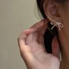 Bows Pearl Necklace Simple Simple Bow Accessories New Retro Simple Bow Earrings