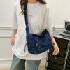 Denim Crossbody Bag Women's Underarm Bag Multi-Pocket Shoulder Bag