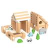 Wooden Mortise Joint Tenon Cottage Building Blocks Toy Childs Education Early