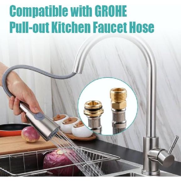 Kitchen Faucet Hose Replacement Parts for Grohe 48293000 Flexible Faucet Hose, Pull-Out Faucet Hose Replacement, Flexible Hose for Pull Out Kitchen