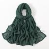 Autumn new solid color hot-selling Malay Indonesian cotton headscarf, monochrome wide-brimmed thin Modal breathable scarf