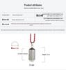 Titanium Steel Lengyan Mantra Pendant Necklace - Retro, Openable Amulet for Men & Women