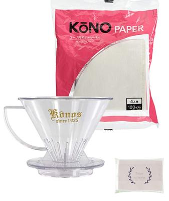 KONO Style Kaffedroppare Kaffefilterset Original Pappershanddukar MDK-41, MD-45 (Serverar 4) (8 ark, 4-lagers)