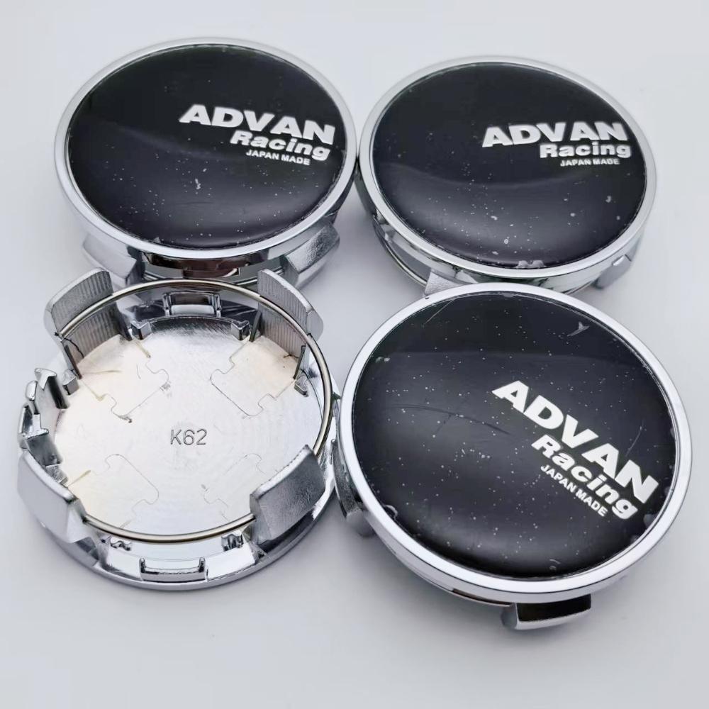 4pcs 62MM Car Wheel Center Caps With ADVAN Racing Logo Emblem Badge Wheel Hubcap Rims Dust Cover for Toyota Car Accessories