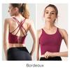 VeroMan Yoga Bra Top with Camisole Sports Size L Cups, Bra, Wireless, ppi-sportsbra, Bordeaux,