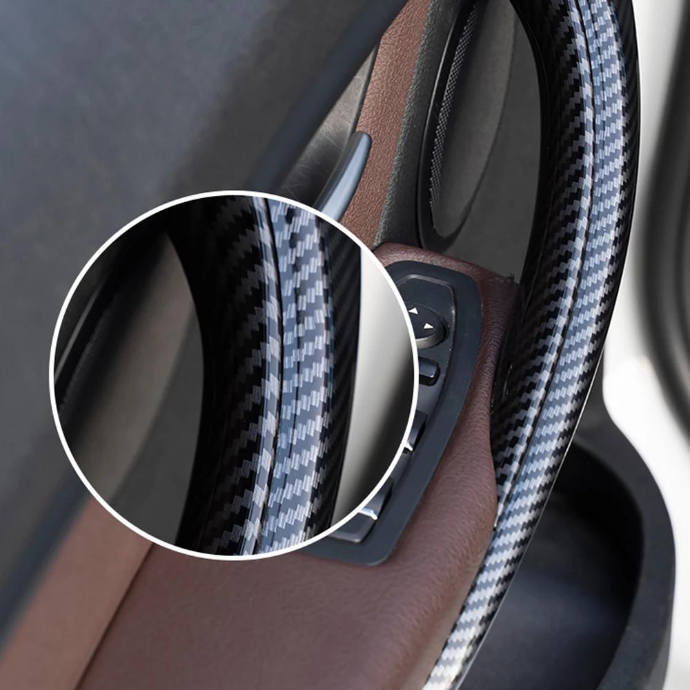 Interior Door Carbon Fiber Color Pull Handle Inside Trim For BMW 3 4 Series F30 F31 F32 F33 F34 F35 F36 F80 F82 F83 2013-2018