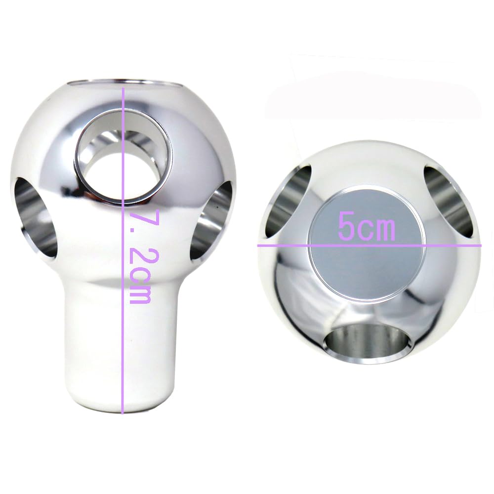 ALTEED Shift Machined Aluminum with Spherical ATMT Universal Compatible with and M12 Includes 4 Shift Pattern Stickers Knob, Boring, Silver,
