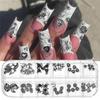 12-Grid Box Chrome Alloy Dark Heart & Pentagram Nail Art Rhinestones