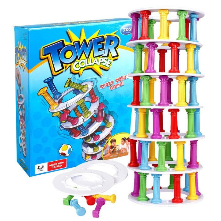 Funny Balance Tower Collapse Game, Parent-child Interactive Family Party Board Game Educational Toys Kids Friend  Birthday Gifts