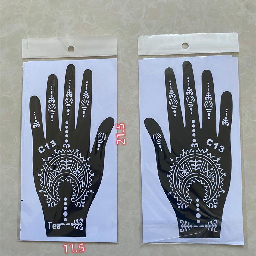 Dark Hand Tattoo Stickers: Original, Beautiful Hand-Shaped Temporary Tattoo Templates