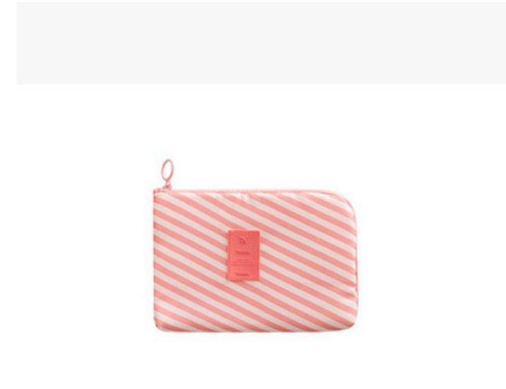 New Multi-functional Travel Storage Bag with Power Bank, Data Cable, Charger, and Makeup Compartments.