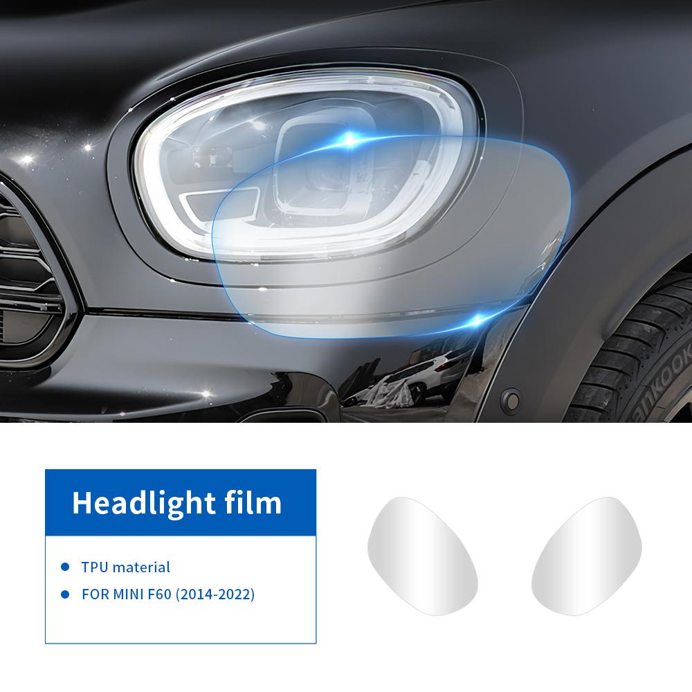 TPU Blackened Transparent Headlight Protective Film for Mini Cooper F54 F55 F56 F57 F60 (2014-2022)