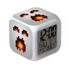 Minecraft Alarm Clock Led Night Light Colourful Changing Desktop Decoration