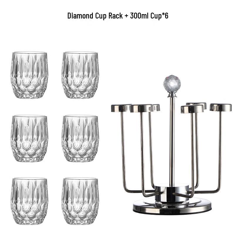 

Handon Crystal Glass Drinkware Set with Rotating Holder