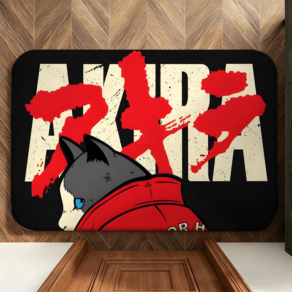 Movie A-AKIRA Floor Mat Soft Flannel Entrance Door Mat Non Slip Absorbent Bathroom Bedroom Floor Rug