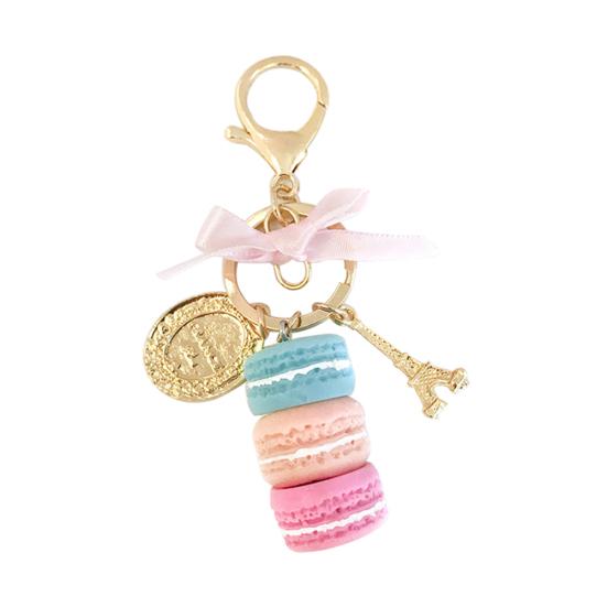Cute Macaron Cake Pendant Car Key Ring Keychain Alloy Holder Bag Purse Accessory