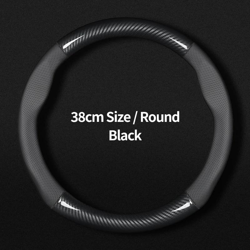 For Toyota Corolla Steering Wheel Cover Leather Carbon Fiber Fit 1.6L GL 1.8L 2.0L CVT GL-i GLX-i 2009 GL-S GLX-S 2011 2012 2013