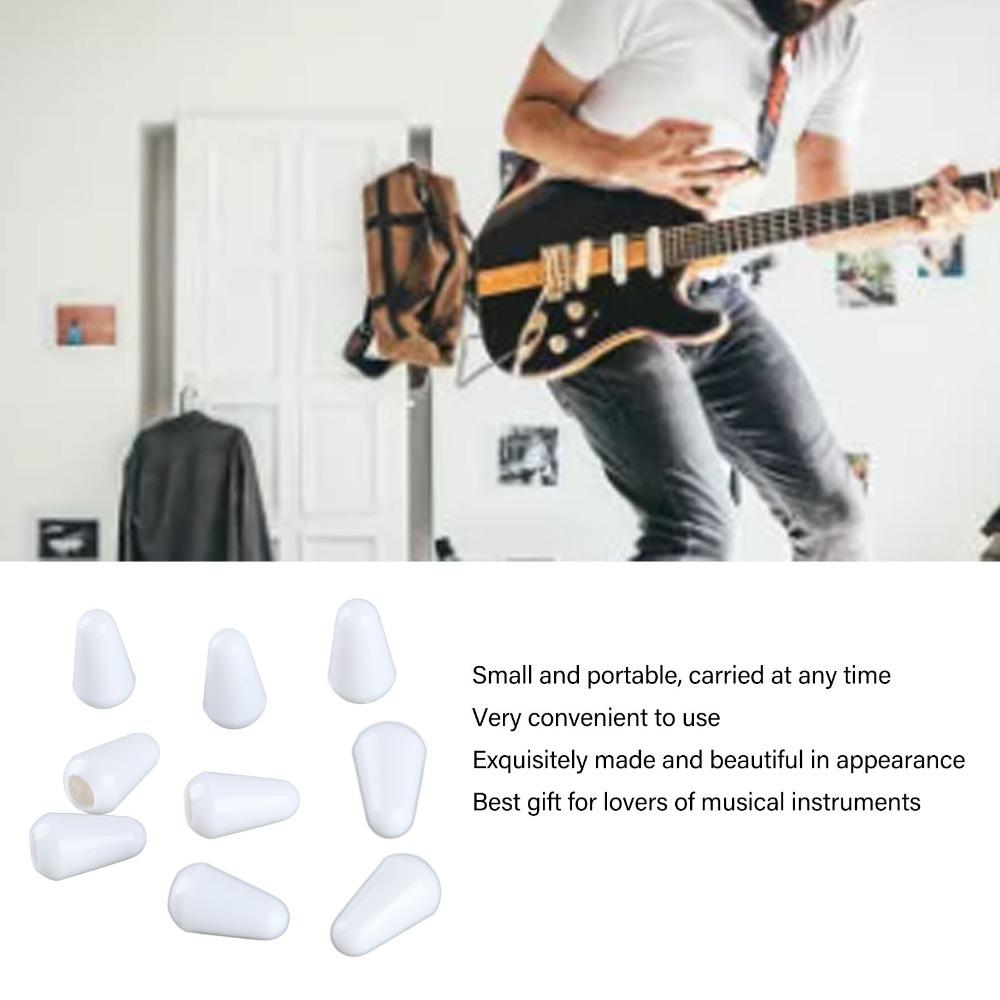 20PCS Plastic Guitar Switch Tips White/Yellow/Black Switch Knob Cap Guitar Accessories