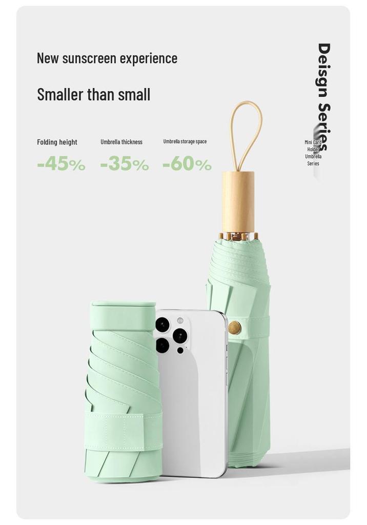 Gradient Dual-Use Umbrella: Sun Protection & Rain Shield, Manual Folding Design, High-End Feel