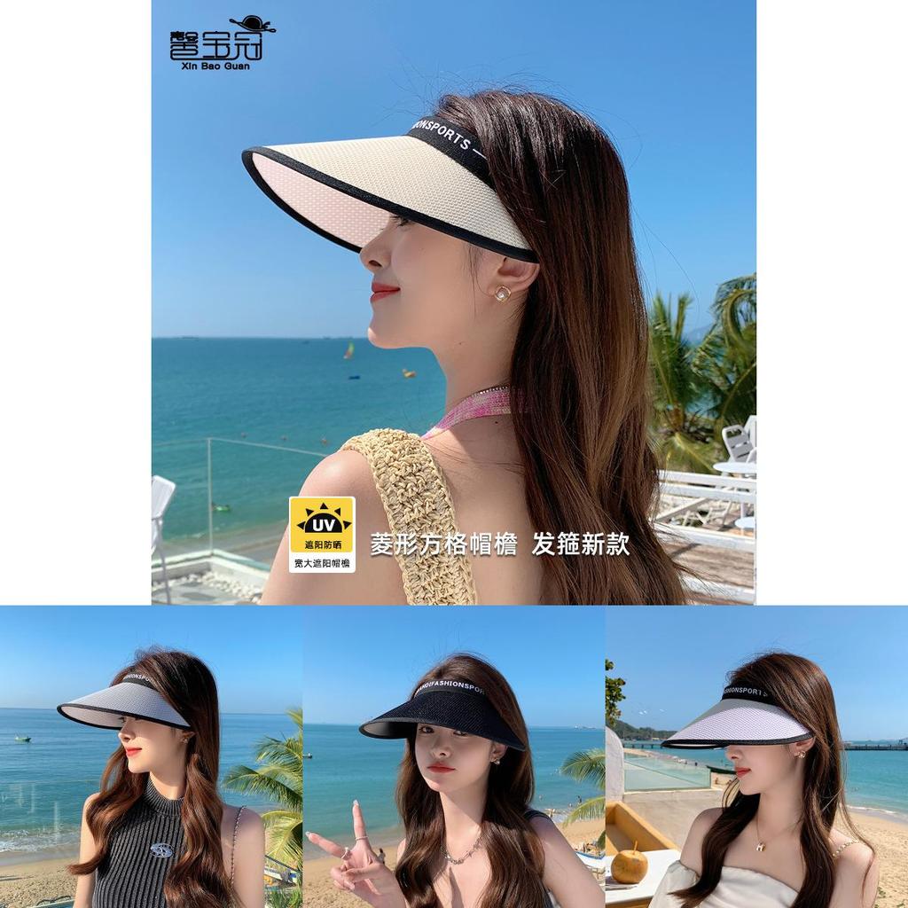 Summer Sun Protection Mesh Top Hat With Wide Brim For Casual Outdoor Activities