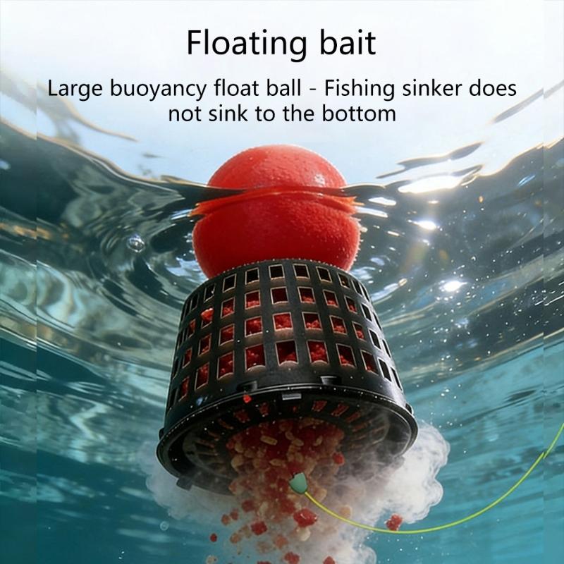 Professional Baits Dispenser With Removable Floating Ball For Convenient Maintenance And Spreading of Baits In Fishing