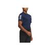 adidas Striped Fashion Quick-Dry Versatile Short Sleeve T-Shirt Men Tops Navy IN6633