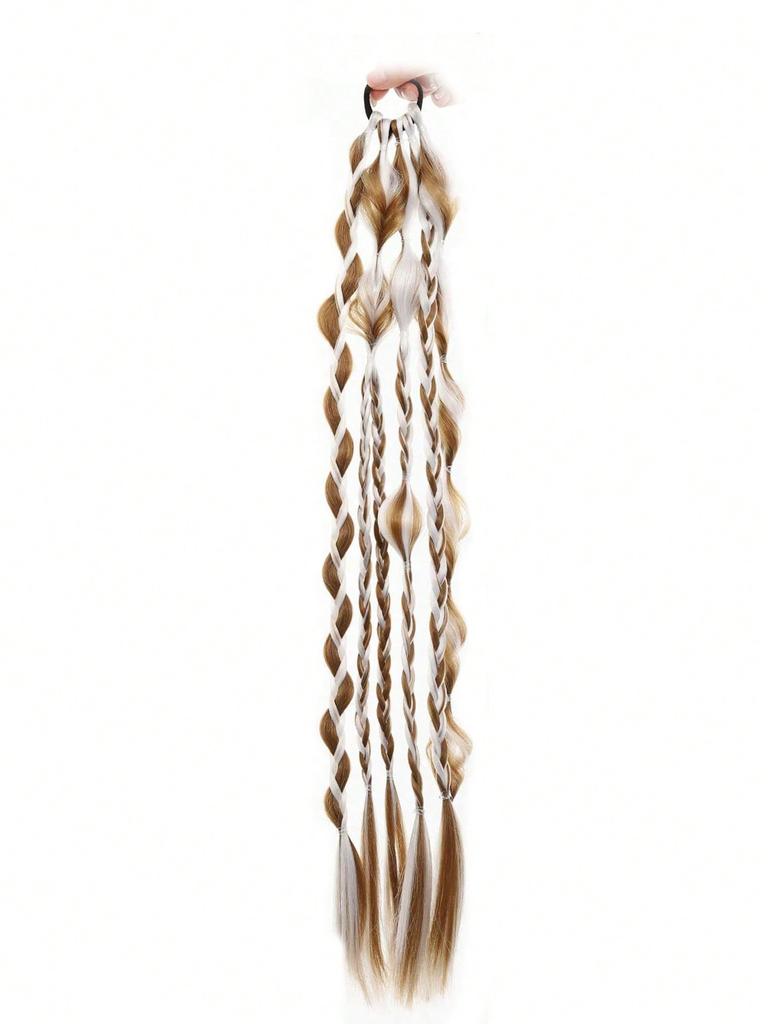Long Braided Synthetic Hair Extension Ponytail