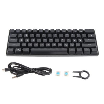 61 Key Mechanical Keyboard Blue Switch RGB Backlight Key Line Separation Wired Gaming Keyboard for