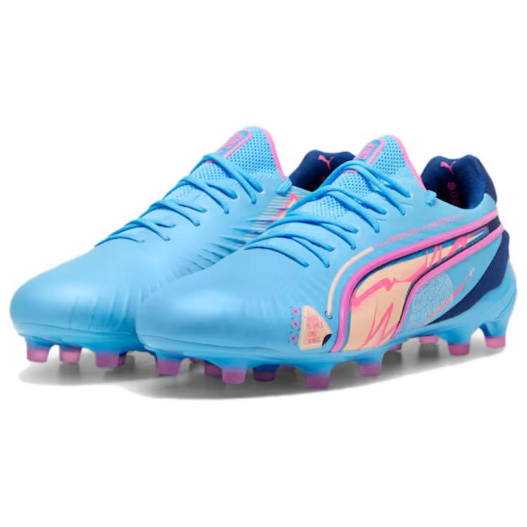 Puma King Ultimate FG AG Volume Up Pack Men Sneakers Blue Luminous-Blue Poison-Pink 108069-01
