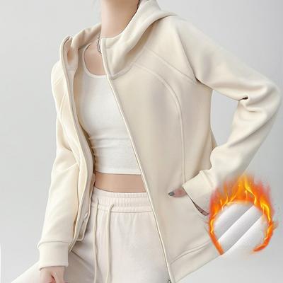 Verdickte Strickjacke Damen mit Kapuze Herbst und Winter Oberbekleidung Locker Lässige Strickjacke Damen Oberteile