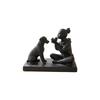Creative Girl And Dog Statues Cute Canine Statues Crafts Nordic-Style Ornaments  Bedroom Decor