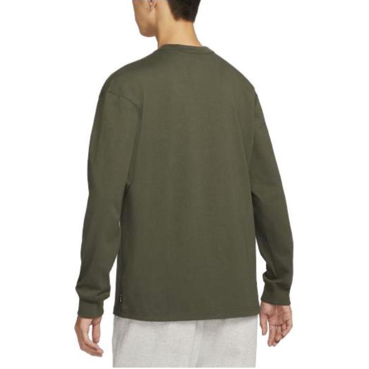 Nike Sportswear Premium Essentials Long-Sleeve T-Shirt 'Green' Men's DO7391-325