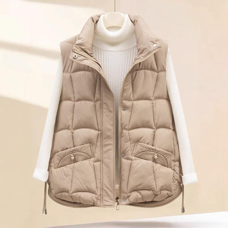 Cotton vest women's stand-up collar women's clothing autumn and winter new loose outer wear cotton clothing vest jacket cotton vest tide