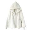 Winter Women's Loose Hooded Cotton Thickened Medium and Long Imitation Rose Rabbit Fur Jacket Imitation Fur Coat Sweater