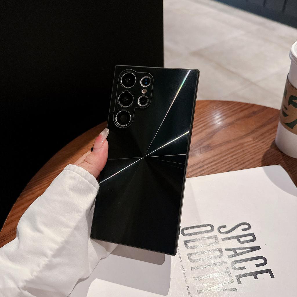 Samsung S25ultra Colorful Aurora CD Pattern Mobile Phone Case Laser S24u Advanced S23 Niche Anti Fall A54