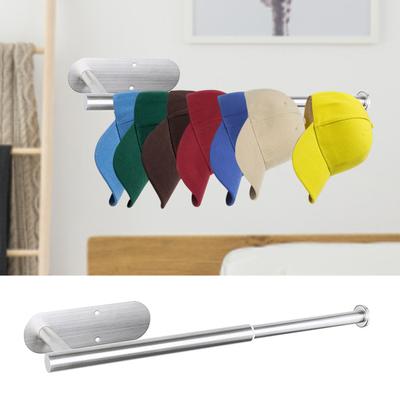 1 Set Porta Cappelli Senza Foratura Robusto Portante Acciaio Inossidabile Armadietto a Muro Appeso alla Porta Espositore per Cappelli da Baseball Uso Quotidiano