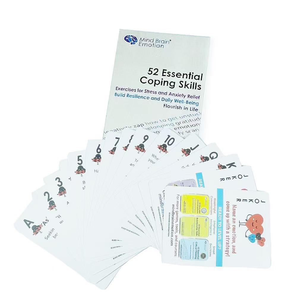 52 Essential Coping Skills Cards: Stress Relief and Party Game